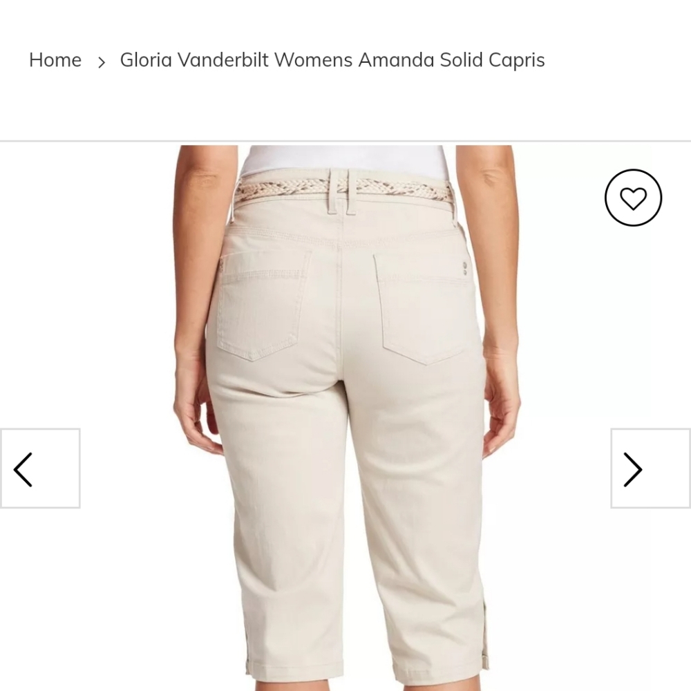 GLORIA VANDERBILT STONEWOOD CAPRI SIZE 10 - Picture 3 of 13